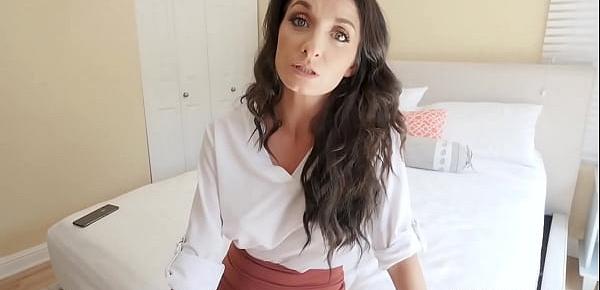  Brunette stepmom swallowed my penis and pleased me